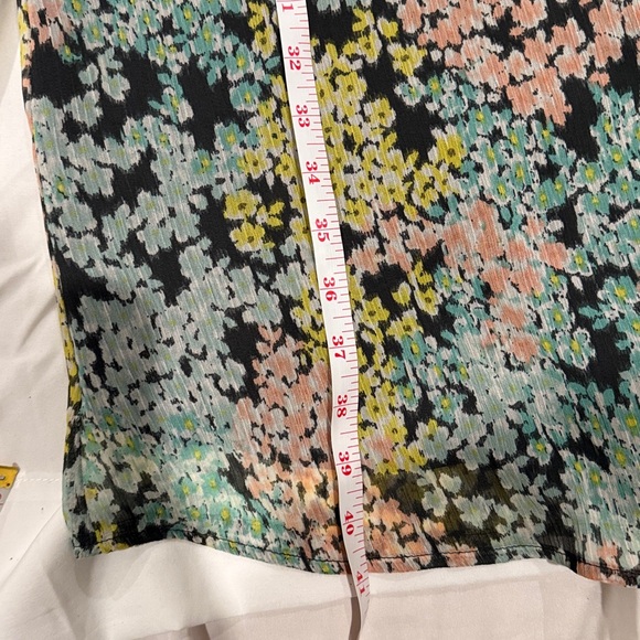 LOFT Spring Floral Button Front Dress in Pastels & Grey 00P - Picture 16 of 16